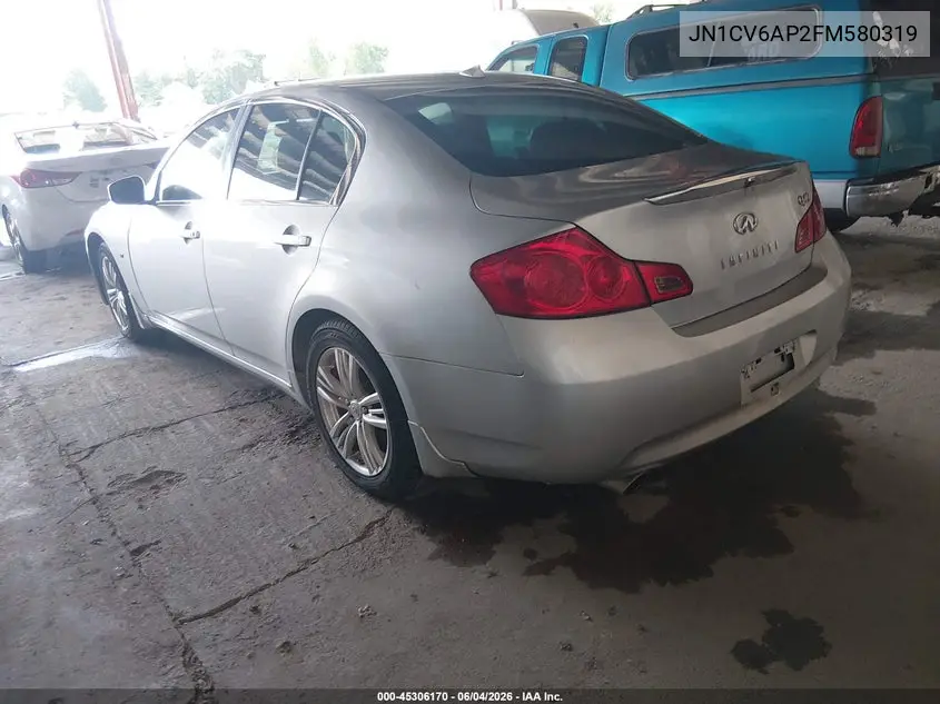 2015 Infiniti Q40 VIN: JN1CV6AP2FM580319 Lot: 45306170