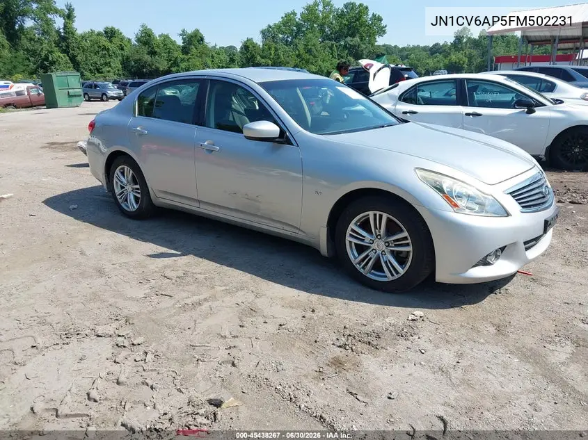 2015 Infiniti Q40 VIN: JN1CV6AP5FM502231 Lot: 45438267
