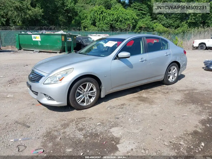 2015 Infiniti Q40 VIN: JN1CV6AP5FM502231 Lot: 45438267