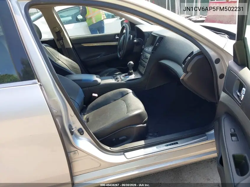 2015 Infiniti Q40 VIN: JN1CV6AP5FM502231 Lot: 45438267