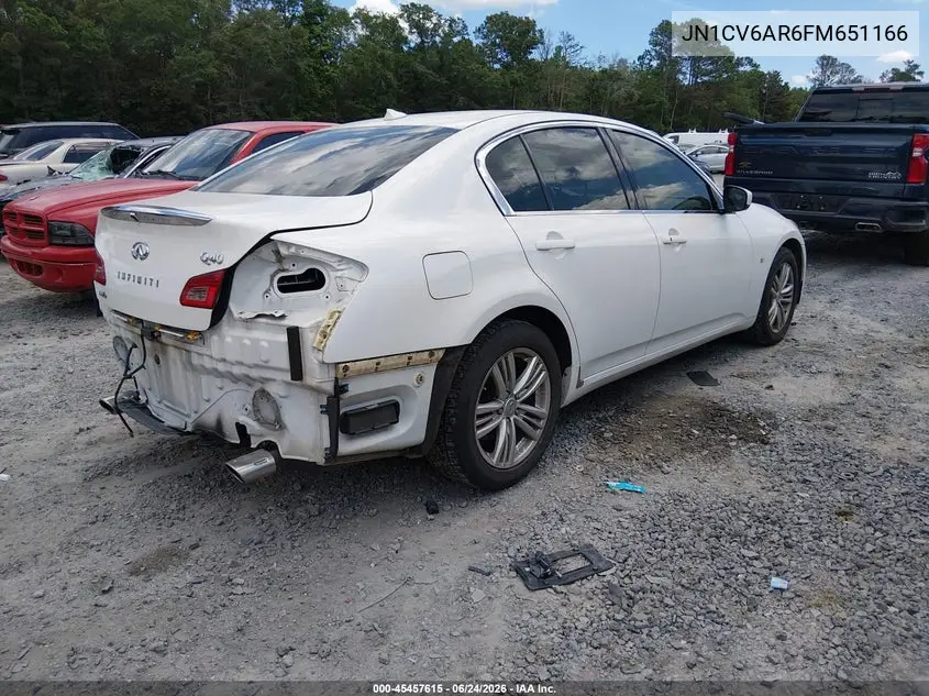 2015 Infiniti Q40 VIN: JN1CV6AR6FM651166 Lot: 45457615