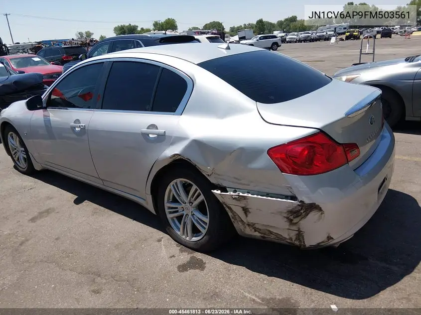 2015 Infiniti Q40 VIN: JN1CV6AP9FM503561 Lot: 45461813