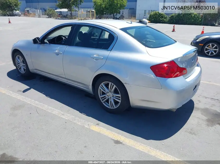 2015 Infiniti Q40 VIN: JN1CV6AP5FM503010 Lot: 45473527