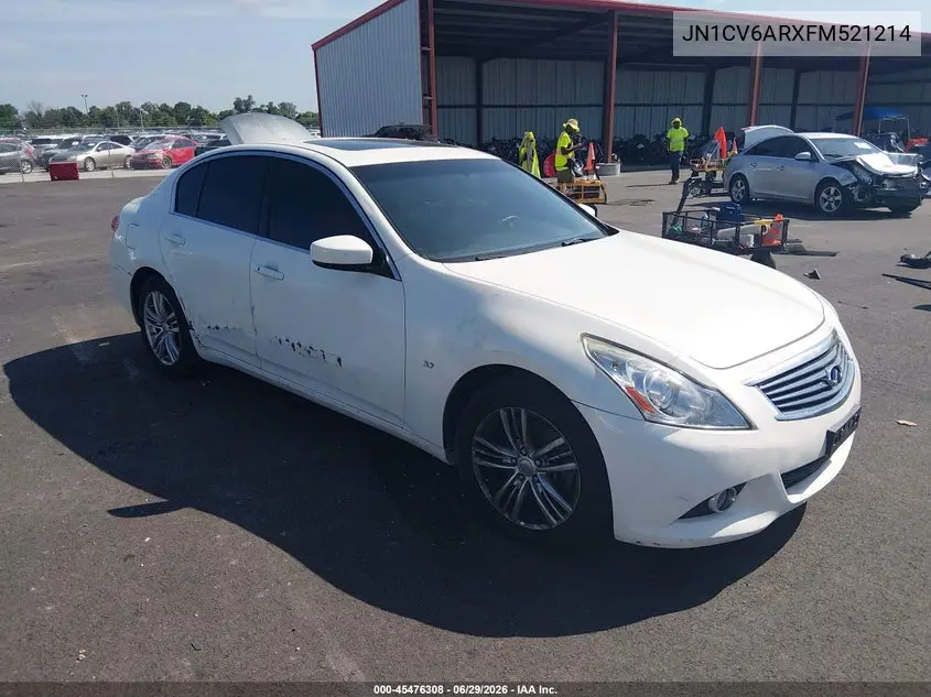 2015 Infiniti Q40 VIN: JN1CV6ARXFM521214 Lot: 45476308