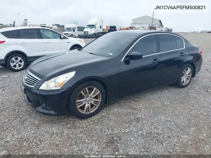 2015 Infiniti Q40 VIN: JN1CV6AP5FM500821 Lot: 45500120