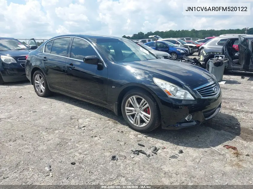 2015 Infiniti Q40 VIN: JN1CV6AR0FM520122 Lot: 45507305