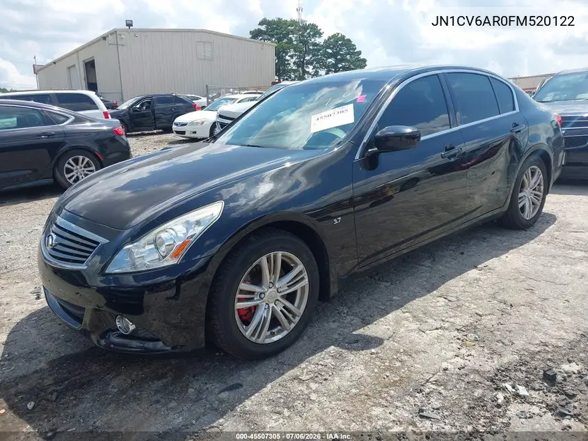 2015 Infiniti Q40 VIN: JN1CV6AR0FM520122 Lot: 45507305