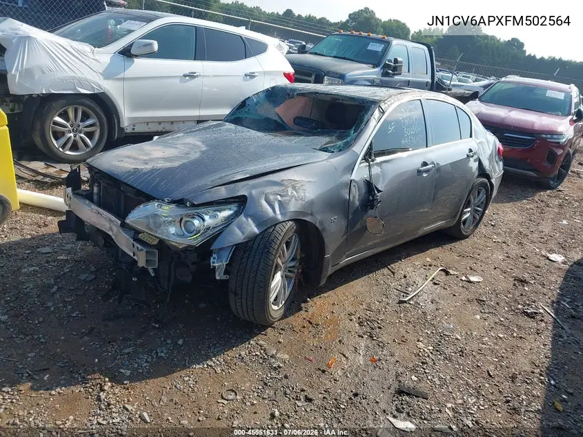 2015 Infiniti Q40 VIN: JN1CV6APXFM502564 Lot: 45551631
