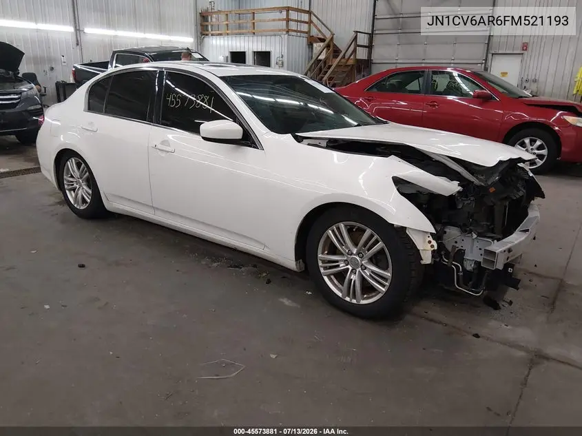 2015 Infiniti Q40 VIN: JN1CV6AR6FM521193 Lot: 45573881
