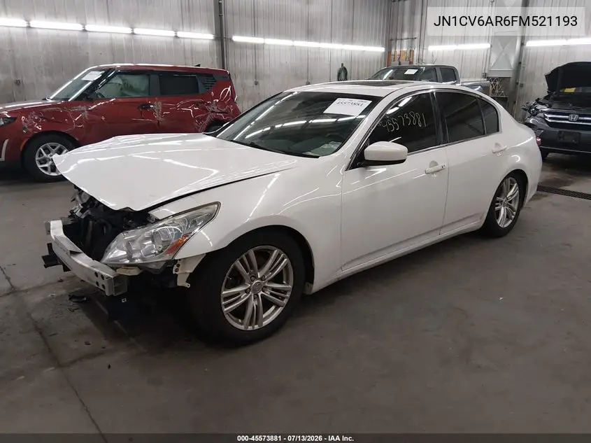 2015 Infiniti Q40 VIN: JN1CV6AR6FM521193 Lot: 45573881