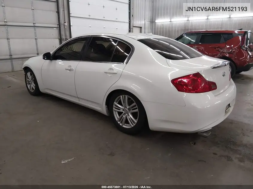 2015 Infiniti Q40 VIN: JN1CV6AR6FM521193 Lot: 45573881
