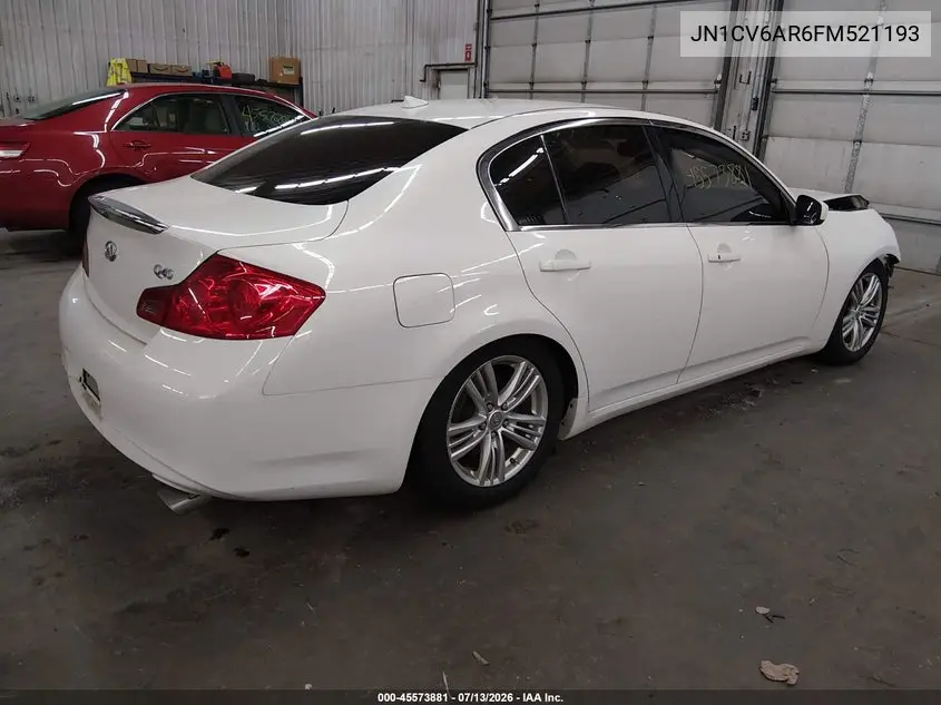 2015 Infiniti Q40 VIN: JN1CV6AR6FM521193 Lot: 45573881