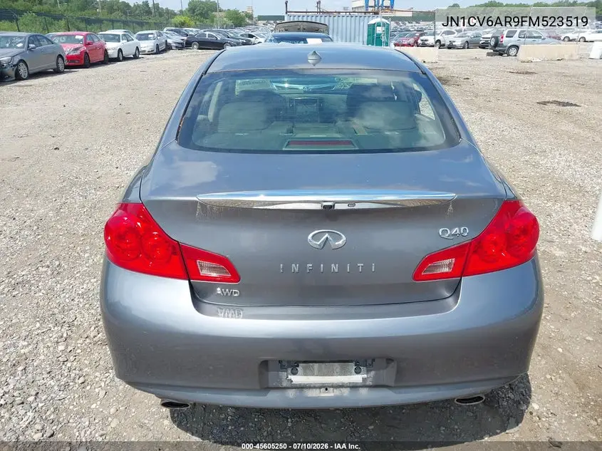 2015 Infiniti Q40 VIN: JN1CV6AR9FM523519 Lot: 45605250