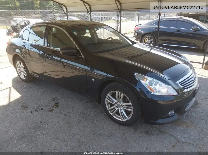 2015 Infiniti Q40 VIN: JN1CV6AR5FM522710 Lot: 45635887