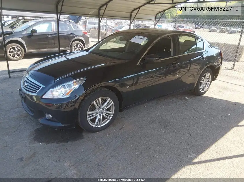 2015 Infiniti Q40 VIN: JN1CV6AR5FM522710 Lot: 45635887