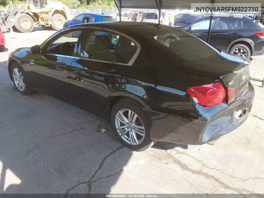 2015 Infiniti Q40 VIN: JN1CV6AR5FM522710 Lot: 45635887