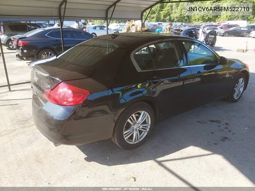 2015 Infiniti Q40 VIN: JN1CV6AR5FM522710 Lot: 45635887