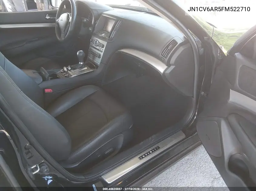 2015 Infiniti Q40 VIN: JN1CV6AR5FM522710 Lot: 45635887
