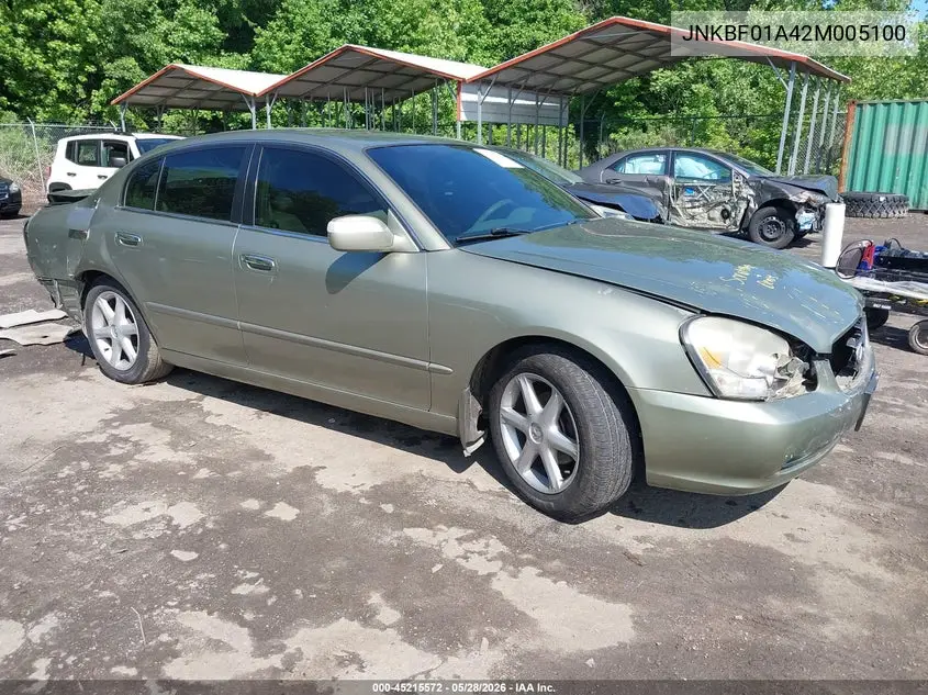 2002 Infiniti Q45 Luxury VIN: JNKBF01A42M005100 Lot: 45215572