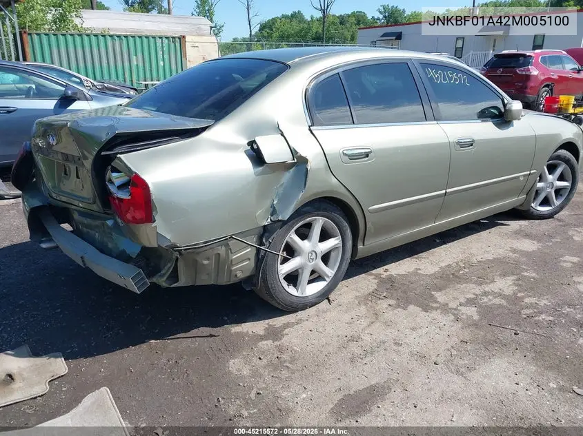 2002 Infiniti Q45 Luxury VIN: JNKBF01A42M005100 Lot: 45215572