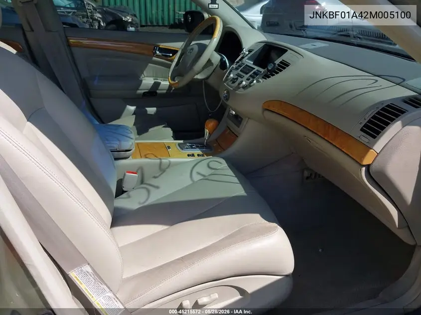 2002 Infiniti Q45 Luxury VIN: JNKBF01A42M005100 Lot: 45215572