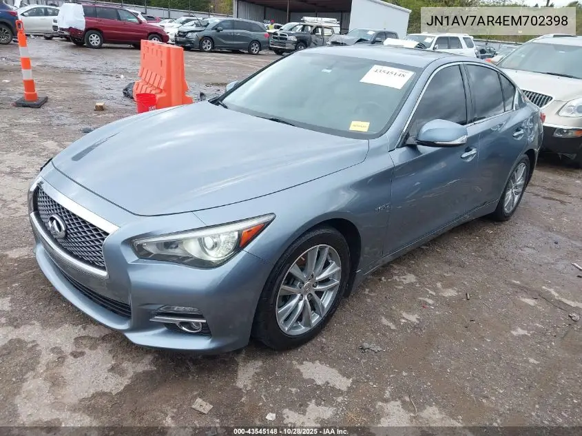 JN1AV7AR4EM702398 2014 Infiniti Q50 Hybrid Premium