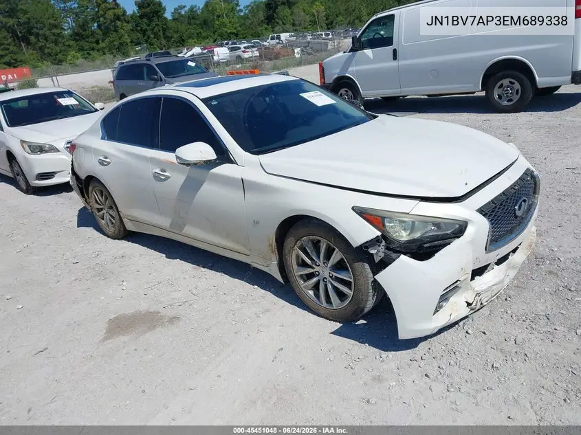 2014 Infiniti Q50 Premium VIN: JN1BV7AP3EM689338 Lot: 45451048