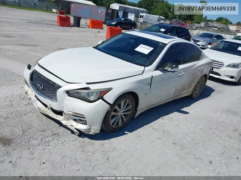 2014 Infiniti Q50 Premium VIN: JN1BV7AP3EM689338 Lot: 45451048