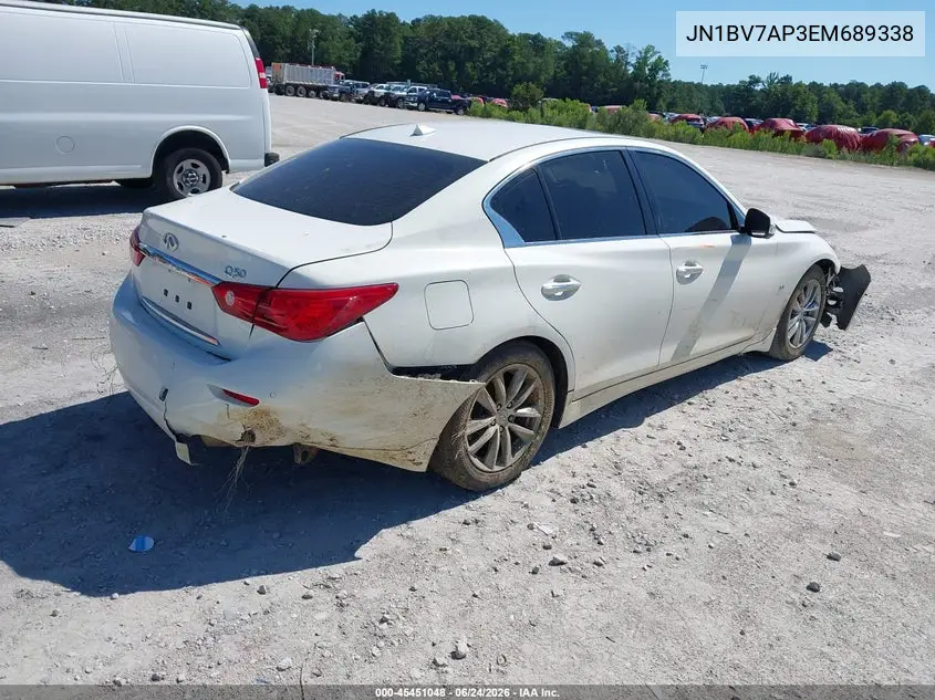 2014 Infiniti Q50 Premium VIN: JN1BV7AP3EM689338 Lot: 45451048