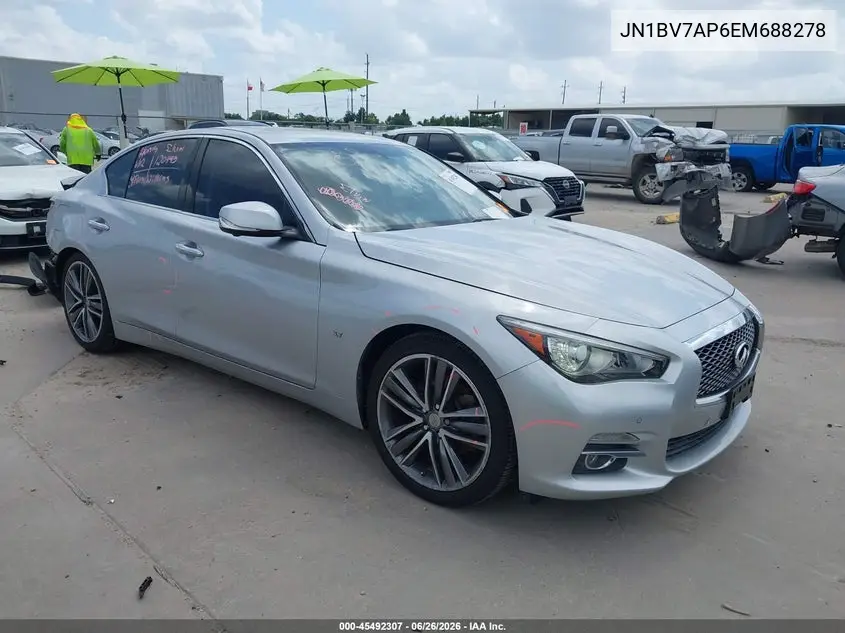 2014 Infiniti Q50 Premium VIN: JN1BV7AP6EM688278 Lot: 45492307
