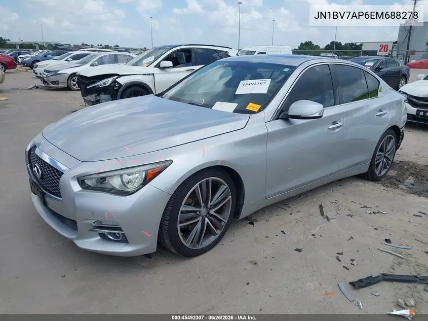 2014 Infiniti Q50 Premium VIN: JN1BV7AP6EM688278 Lot: 45492307