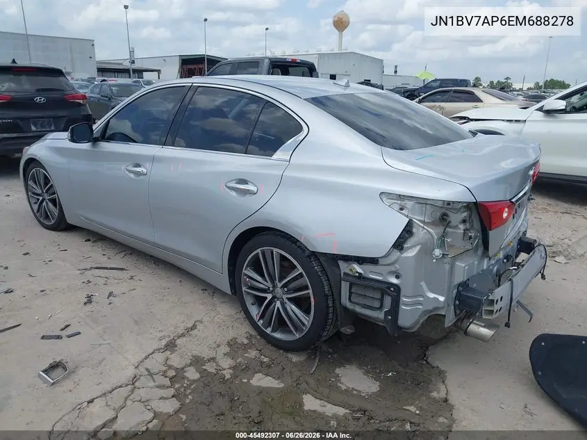 2014 Infiniti Q50 Premium VIN: JN1BV7AP6EM688278 Lot: 45492307