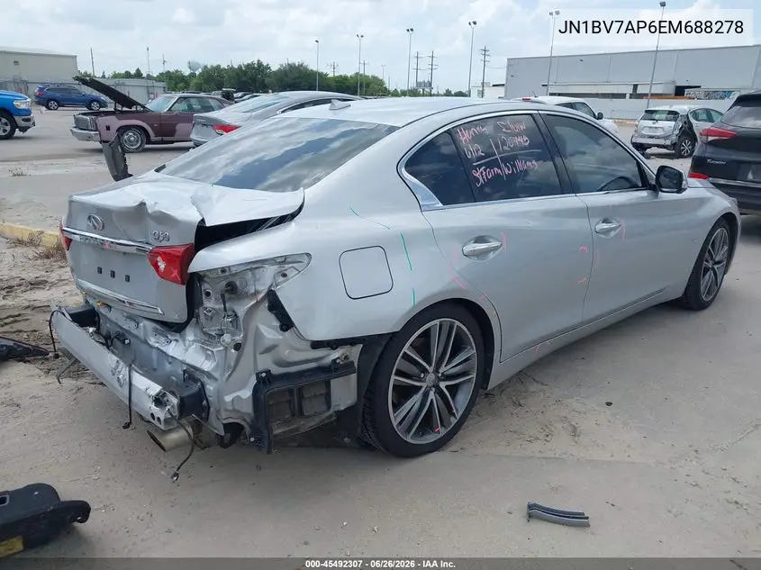 2014 Infiniti Q50 Premium VIN: JN1BV7AP6EM688278 Lot: 45492307