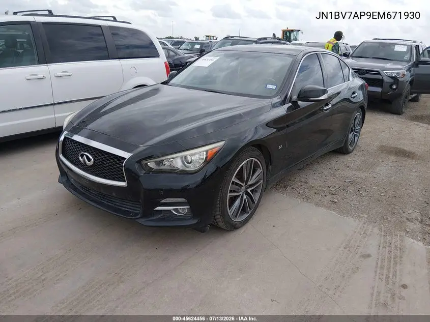 2014 Infiniti Q50 Premium VIN: JN1BV7AP9EM671930 Lot: 45624456