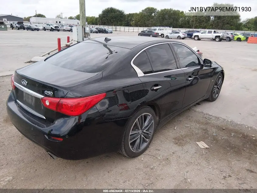2014 Infiniti Q50 Premium VIN: JN1BV7AP9EM671930 Lot: 45624456