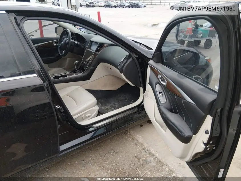 2014 Infiniti Q50 Premium VIN: JN1BV7AP9EM671930 Lot: 45624456