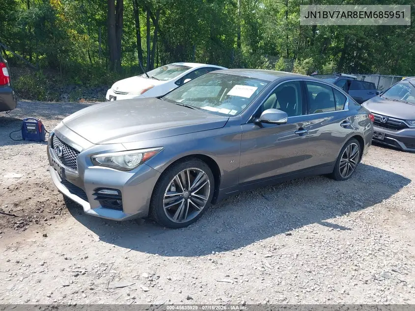 2014 Infiniti Q50 Sport VIN: JN1BV7AR8EM685951 Lot: 45635929
