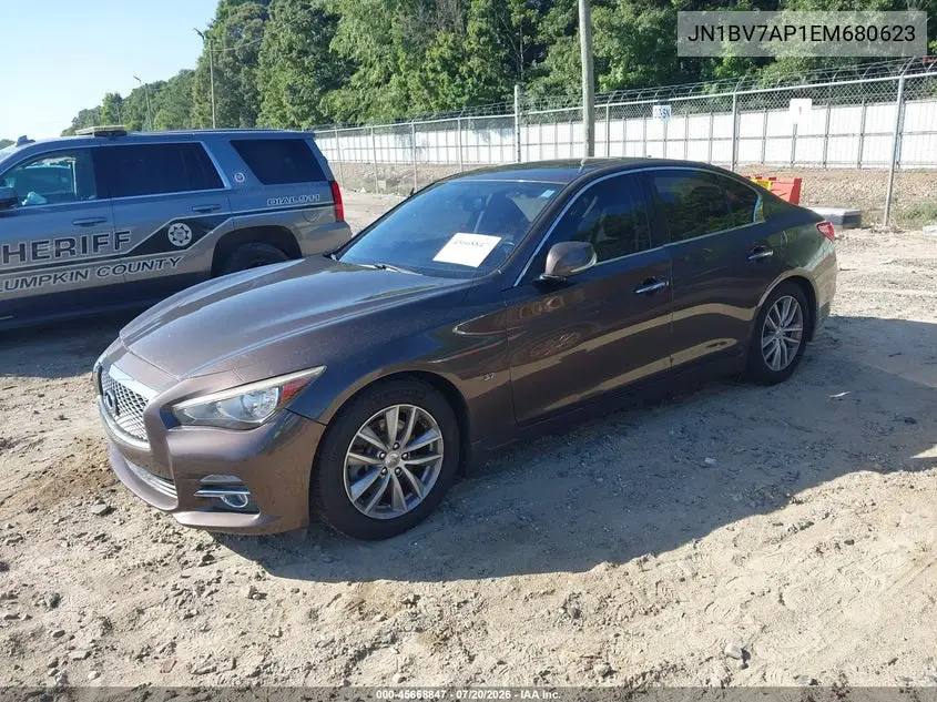 2014 Infiniti Q50 Premium VIN: JN1BV7AP1EM680623 Lot: 45668847