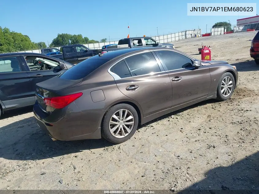 2014 Infiniti Q50 Premium VIN: JN1BV7AP1EM680623 Lot: 45668847