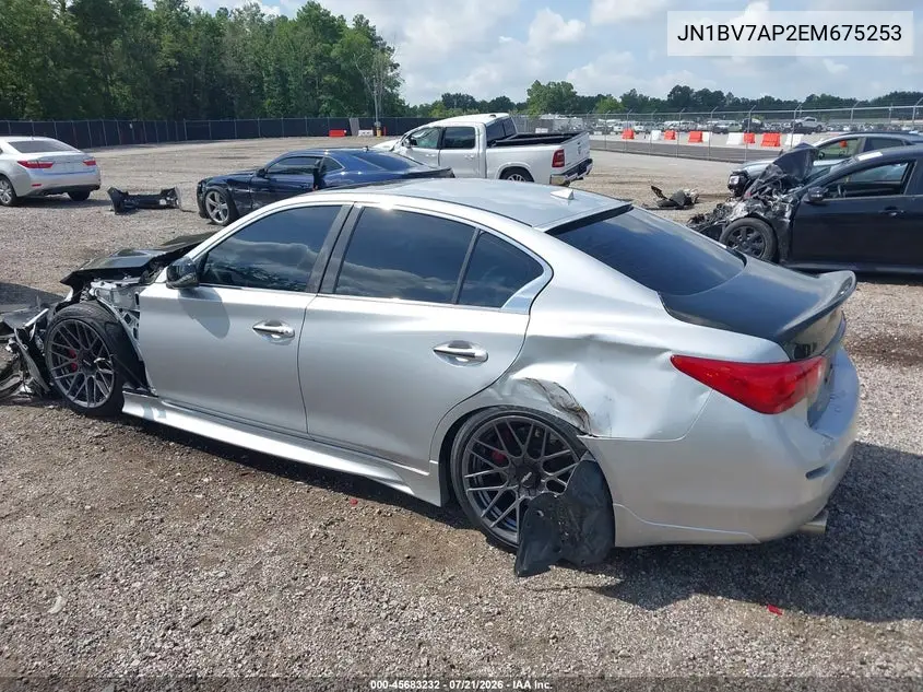 2014 Infiniti Q50 Premium VIN: JN1BV7AP2EM675253 Lot: 45683232