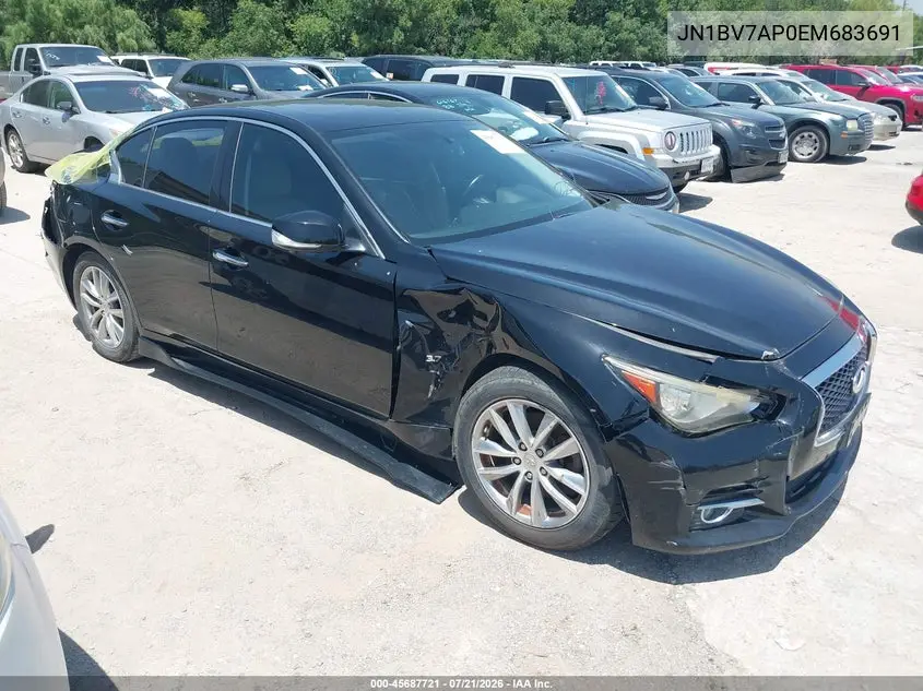 2014 Infiniti Q50 Premium VIN: JN1BV7AP0EM683691 Lot: 45687721