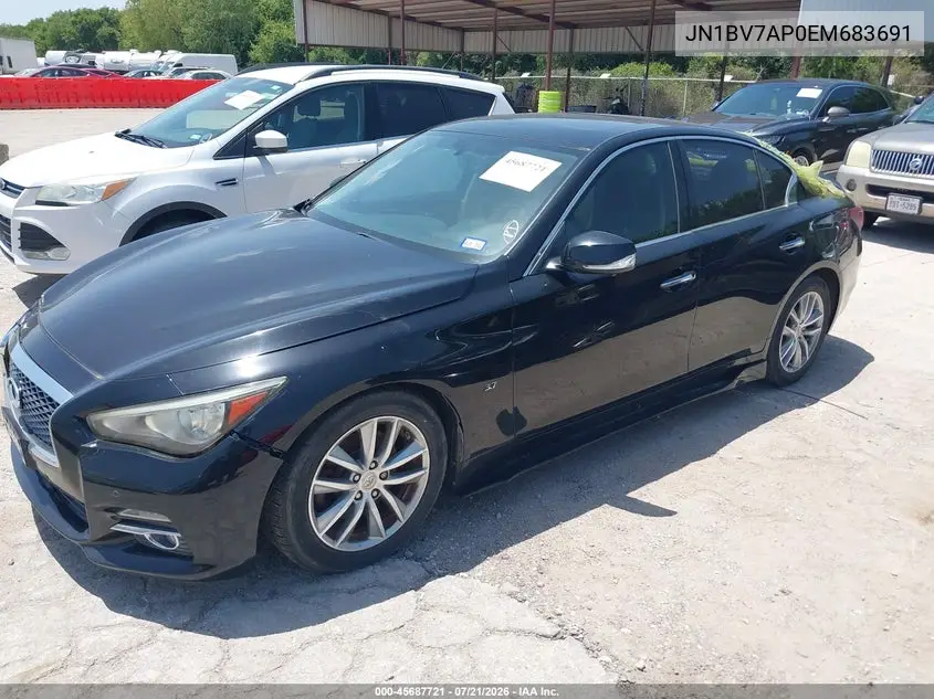 2014 Infiniti Q50 Premium VIN: JN1BV7AP0EM683691 Lot: 45687721