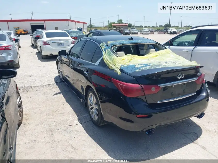 2014 Infiniti Q50 Premium VIN: JN1BV7AP0EM683691 Lot: 45687721