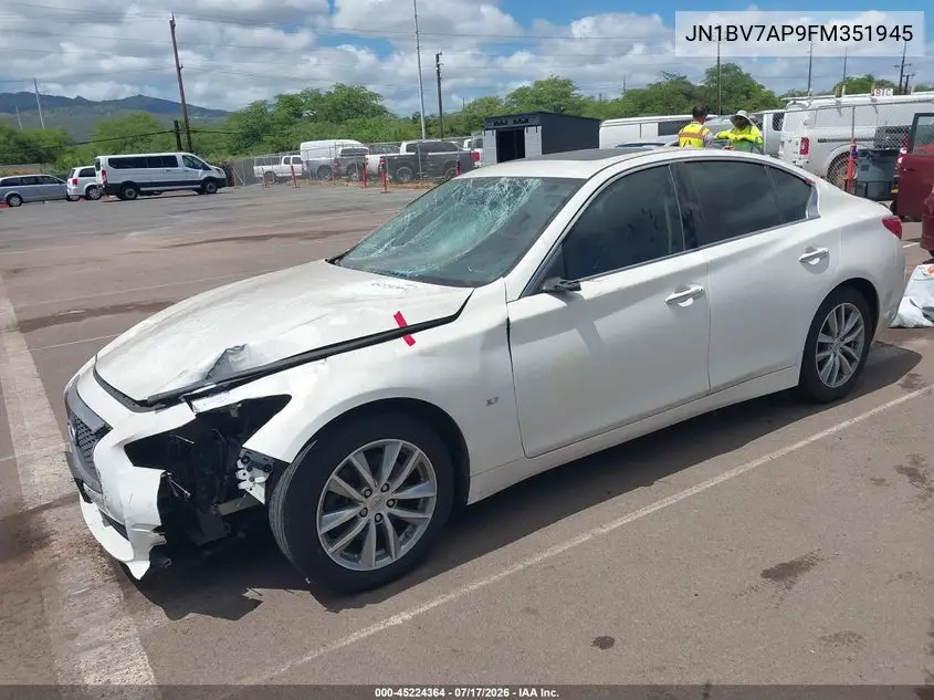 2015 Infiniti Q50 Premium VIN: JN1BV7AP9FM351945 Lot: 45224364