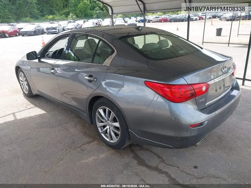 2015 Infiniti Q50 Premium VIN: JN1BV7AR9FM408338 Lot: 45384752