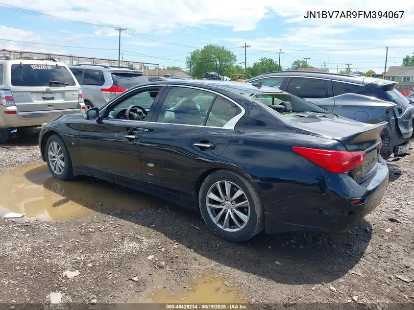 2015 Infiniti Q50 Premium VIN: JN1BV7AR9FM394067 Lot: 45429234