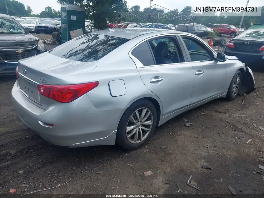 2015 Infiniti Q50 Premium VIN: JN1BV7AR5FM394731 Lot: 45455920