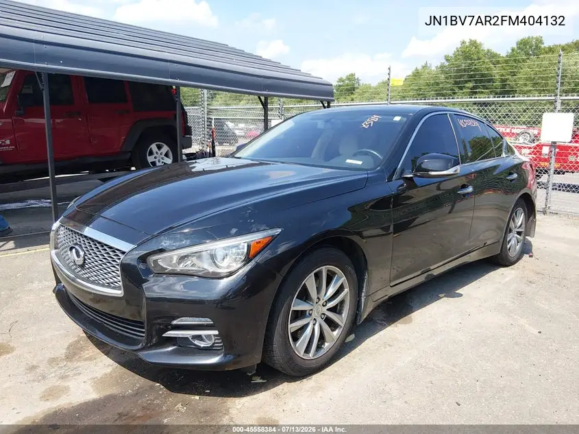 2015 Infiniti Q50 VIN: JN1BV7AR2FM404132 Lot: 45558384
