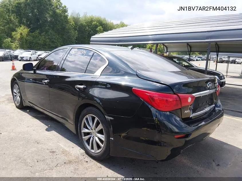 2015 Infiniti Q50 VIN: JN1BV7AR2FM404132 Lot: 45558384