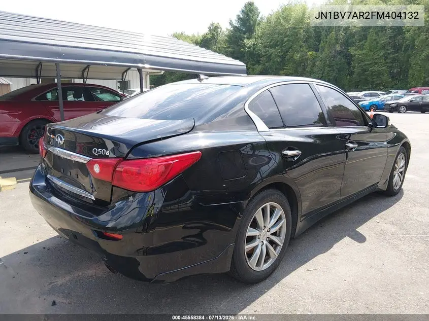2015 Infiniti Q50 VIN: JN1BV7AR2FM404132 Lot: 45558384